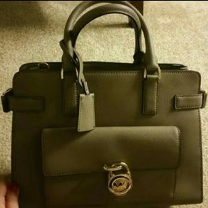Authentic Michael kors taupe gray handbag