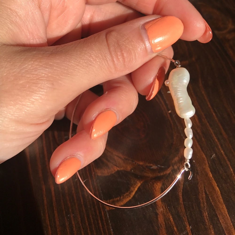 Pearl Bangle Bracelet