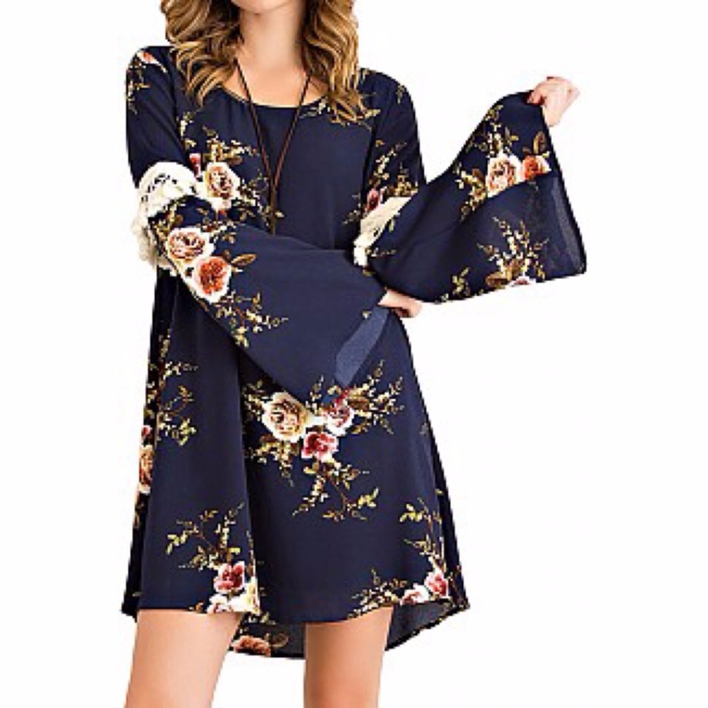 Let Your Dreams Stay Big Floral Dress