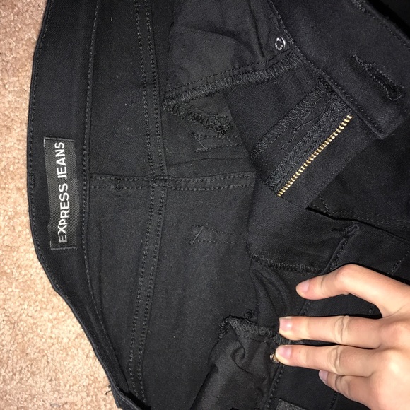 Black ripped express jeans size 4 - Picture 3 of 3