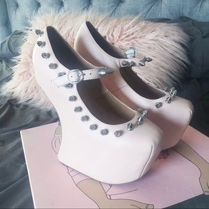 Jeffrey Campbell Pink Night Walk Spoke Wedge 6