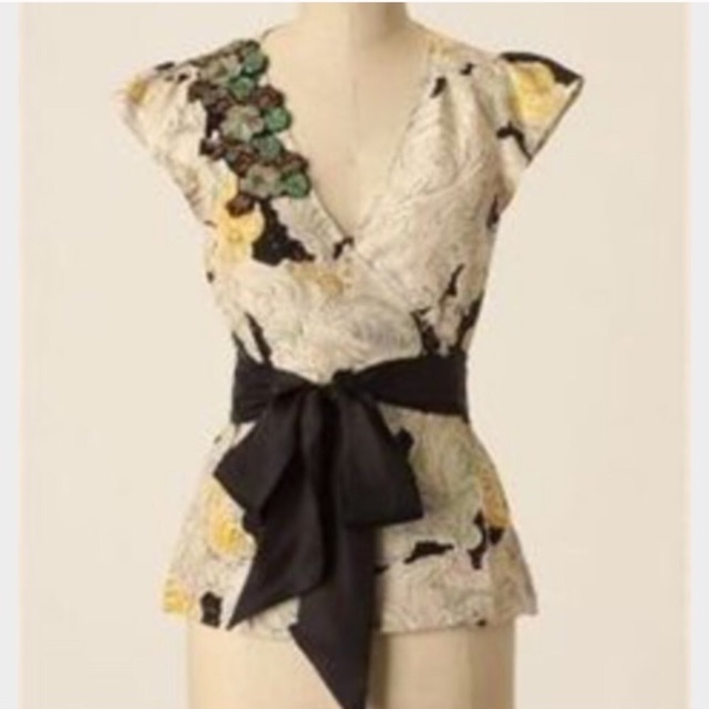 Anthropologie Odille wrap top