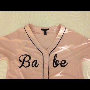 Pink "Babe" Jersey Top