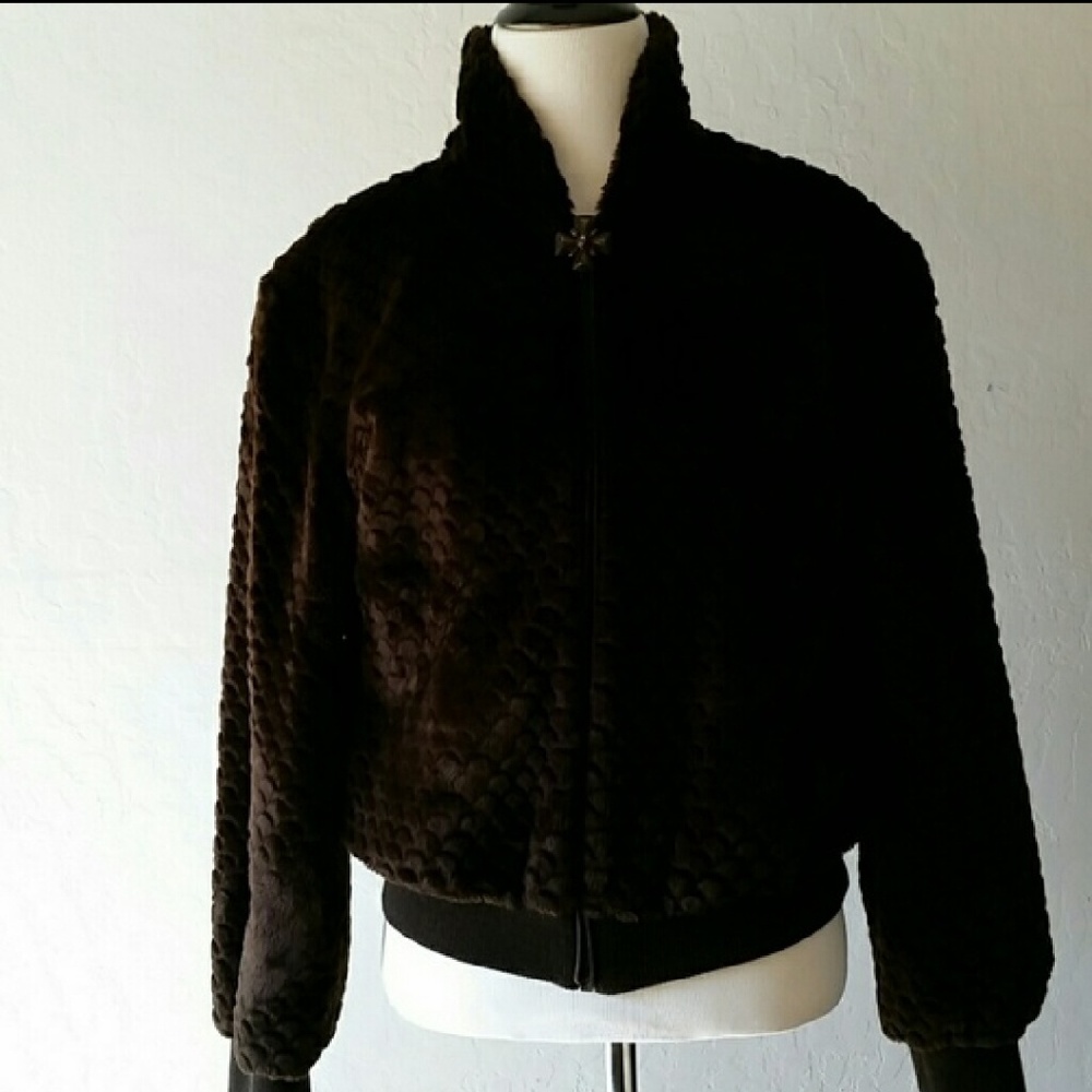 St. John Faux Fur Coat