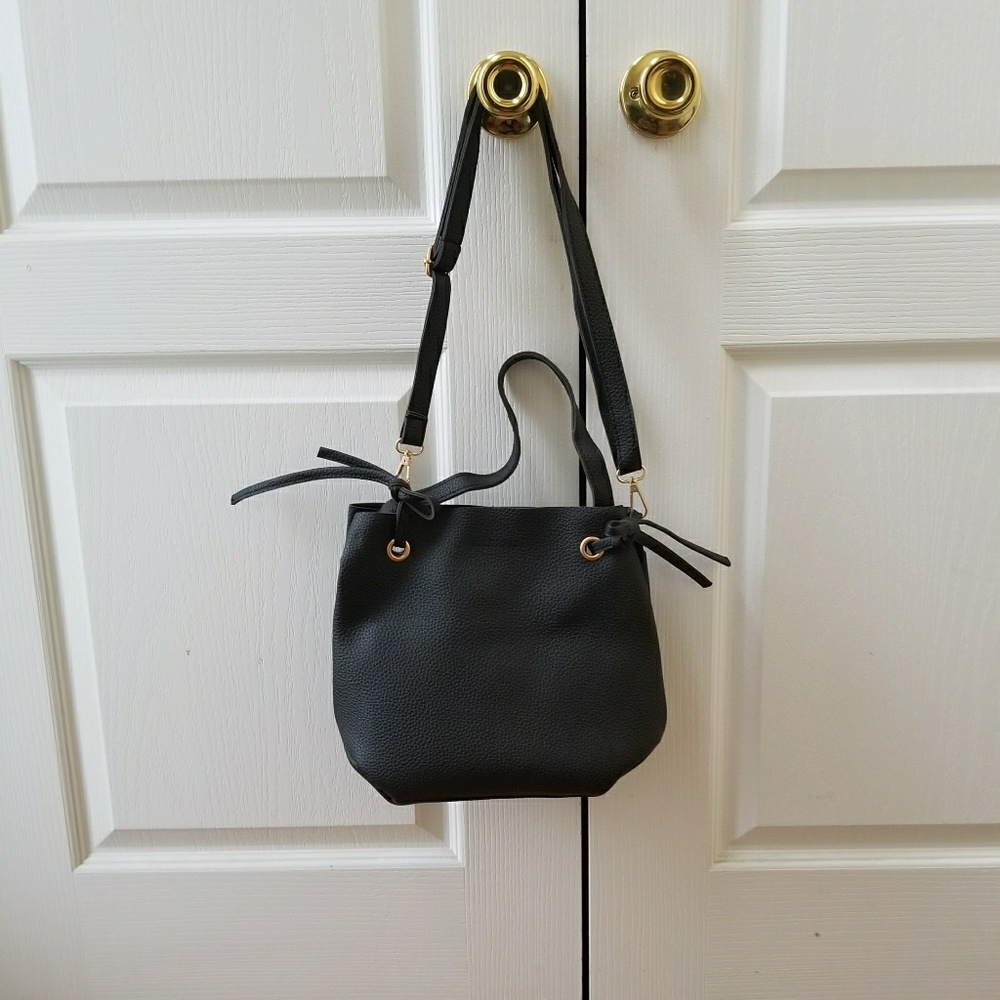 Cute Black PU Leather Crossbody Purse