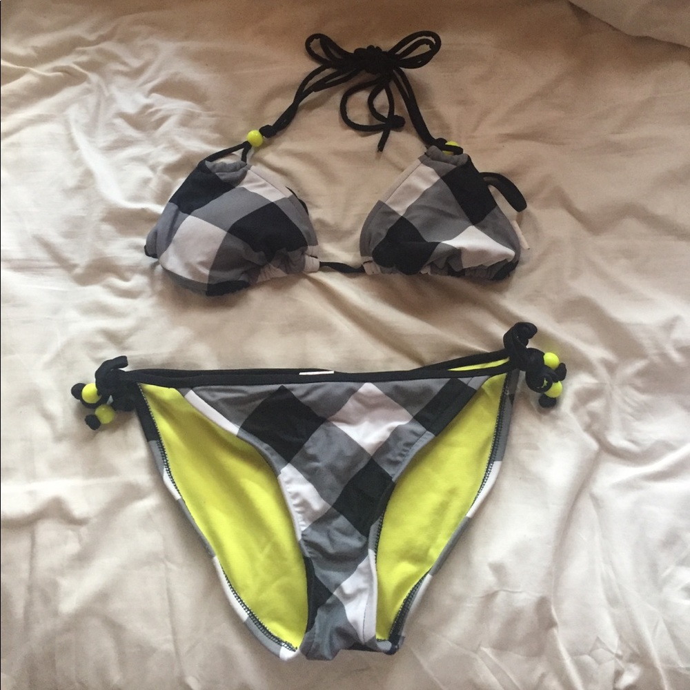 Checkered Print Bikini