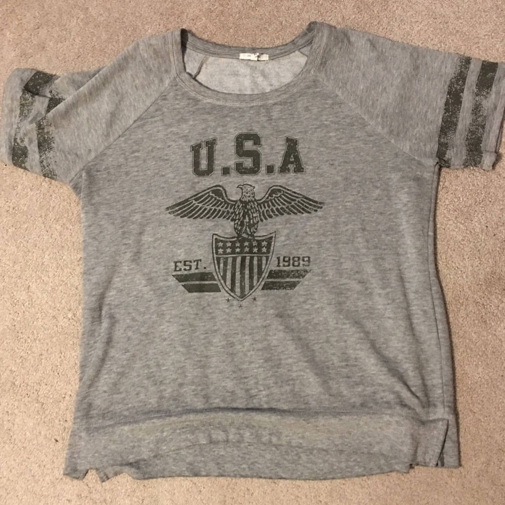 Maurice's USA short sleeve sweatshirt