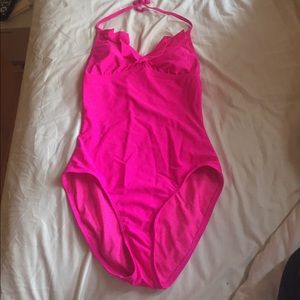Hot Pink halter one piece
