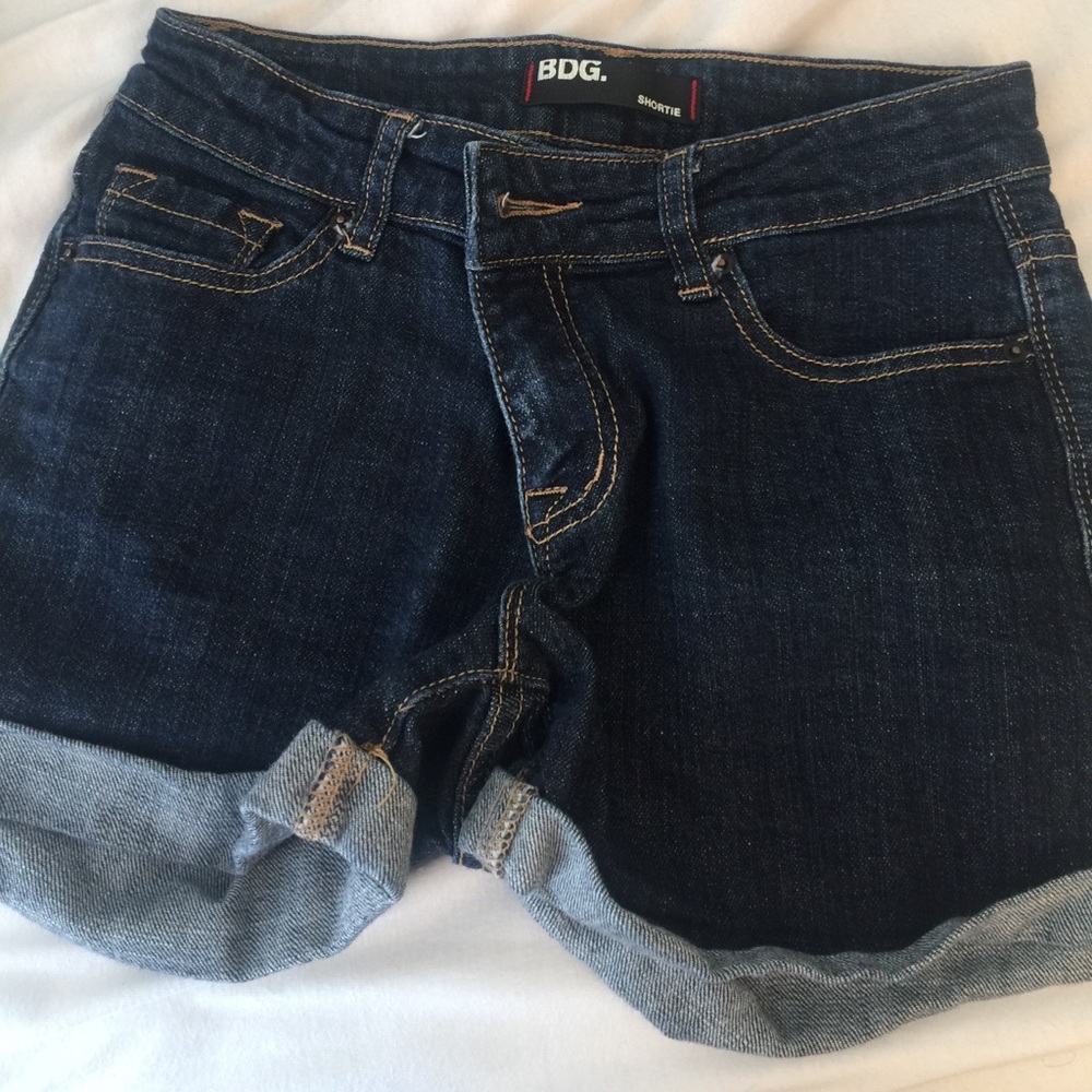 Dark wash jean shorts
