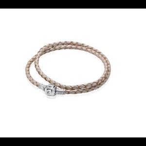 Pandora Leather Double Braided Bracelet