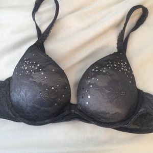 Victoria's secret charcoal bra with sequins