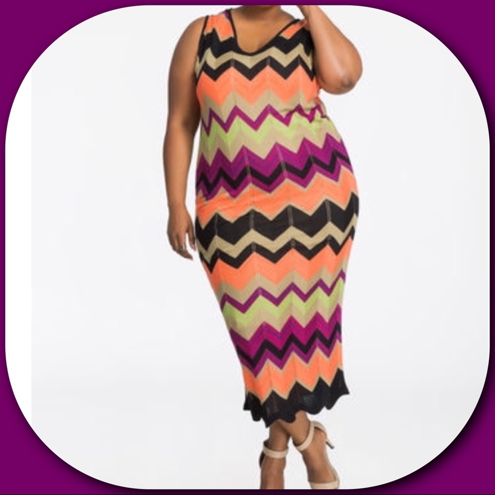 Chevron Midi Dress