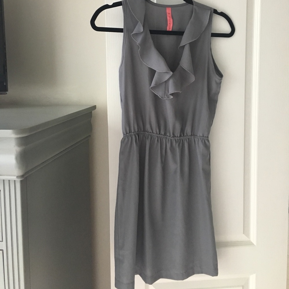 Grey Ruffle Tanktop Dress