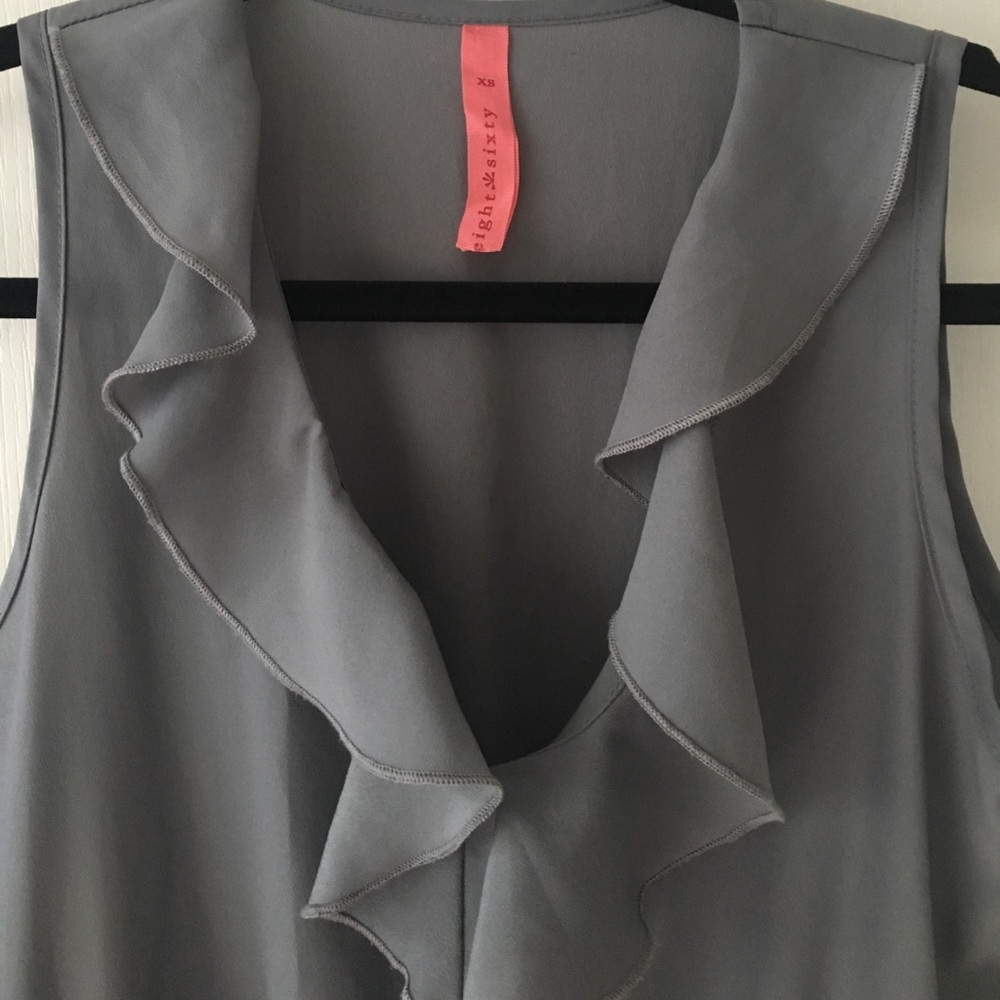 Grey Ruffle Tanktop Dress - Picture 4 of 4