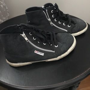 Superga black hightops