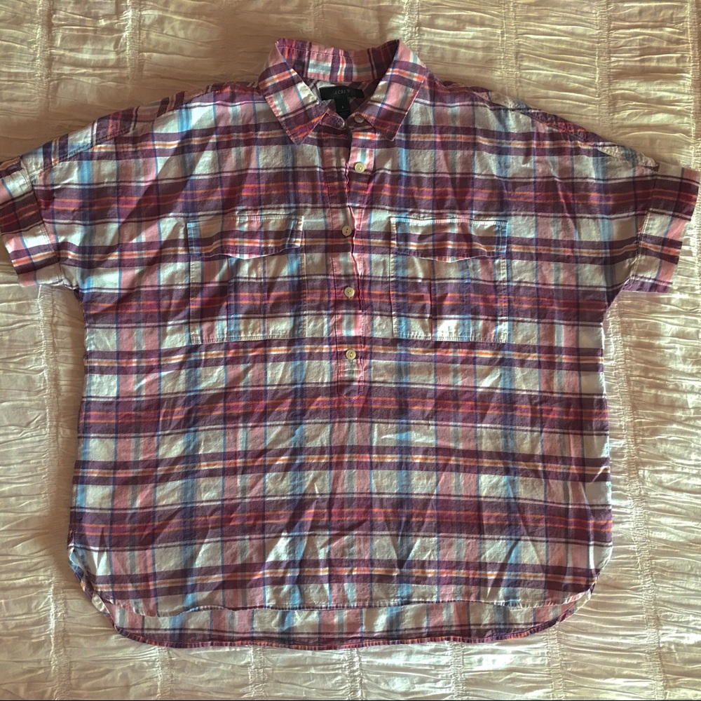 J. Crew Popover Plaid Shirt