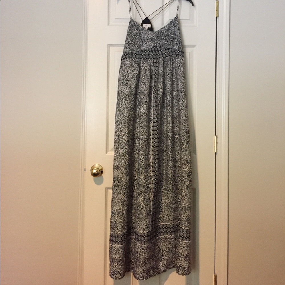 Black and white maxi dress