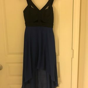 Black V-neck sleeveless dress