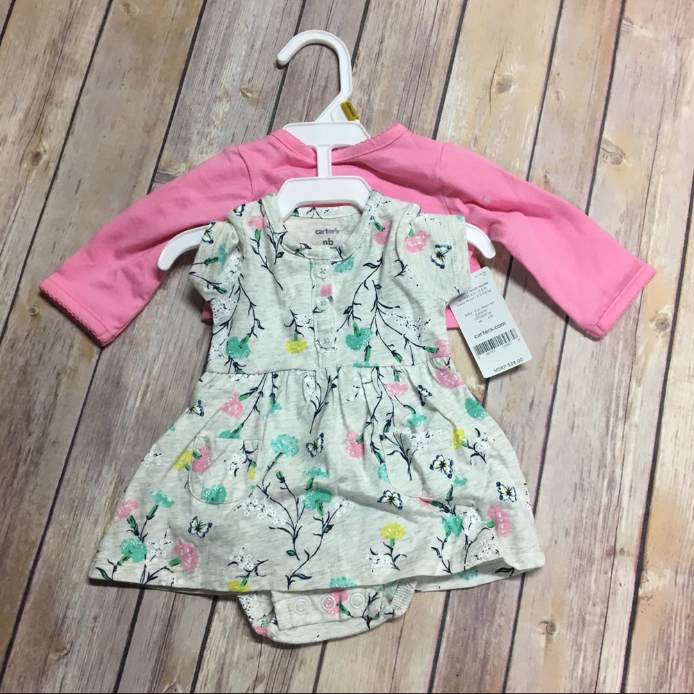 NWT bodysuit dress and cardigan