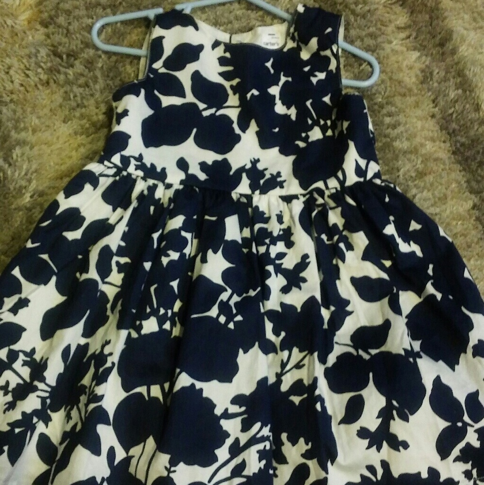 Carters Navy and cream dress