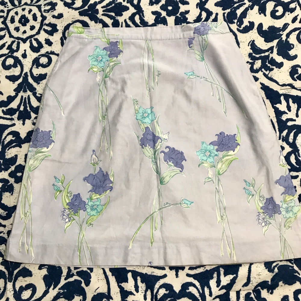 Blue and purple floral Lilly Pulitzer skirt