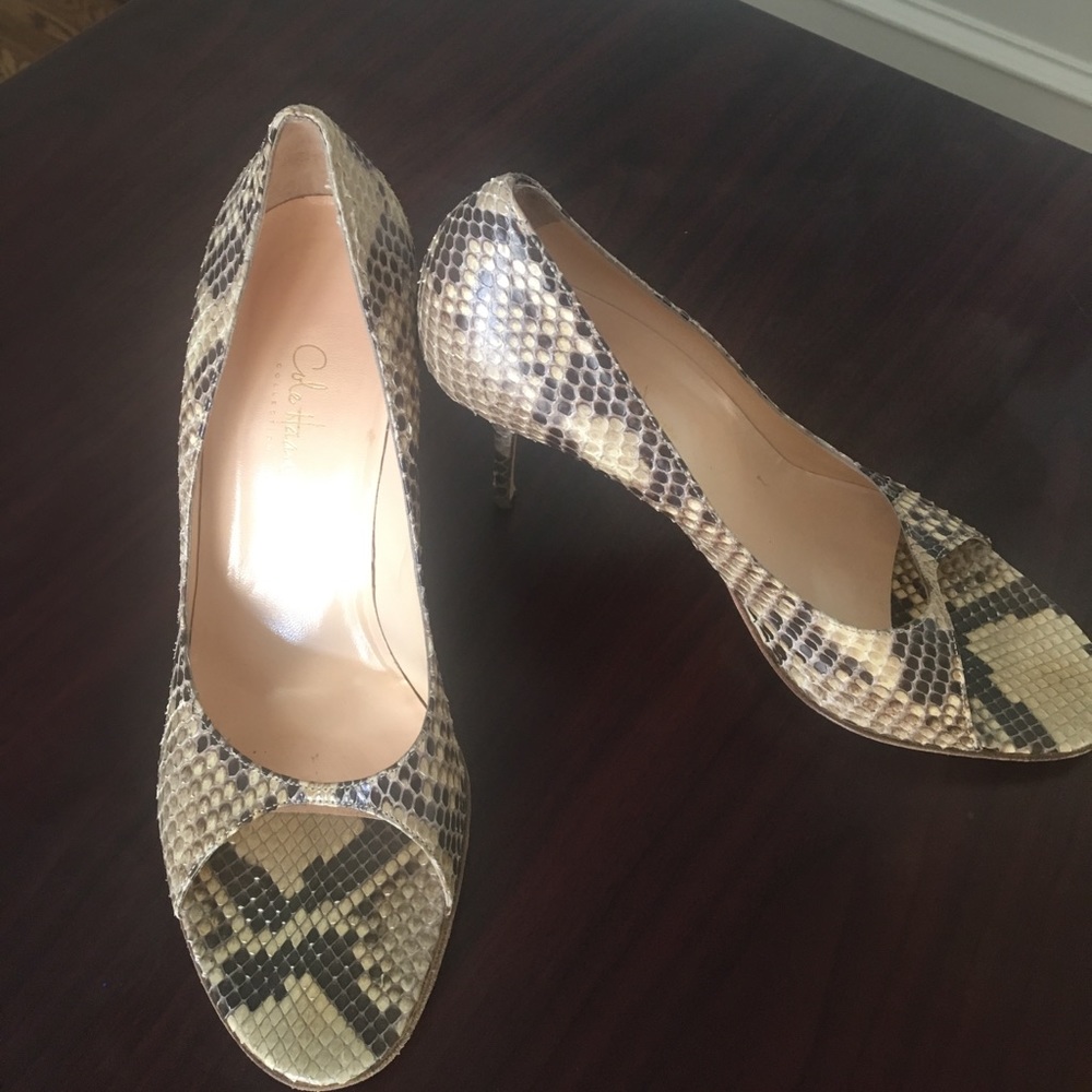 Cole Haan genuine python heels SZ 9.5