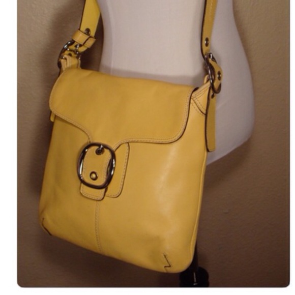 Yellow Coach Saddlebag with Silver Buckle - Picture 2 of 2