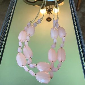 New statement necklace gold and dusty rose