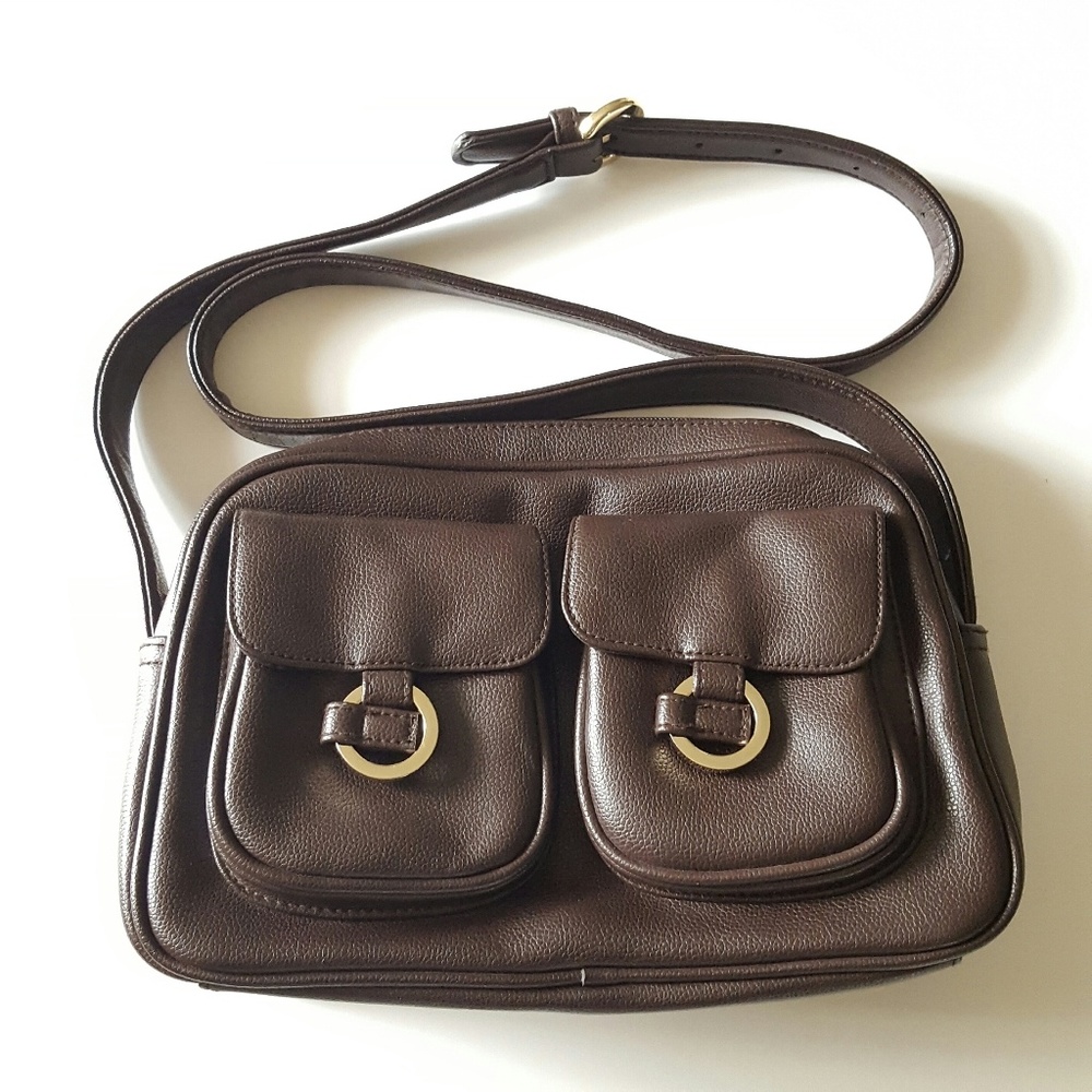 Liz Claiborne Accessories Brown Faux Leather Purse