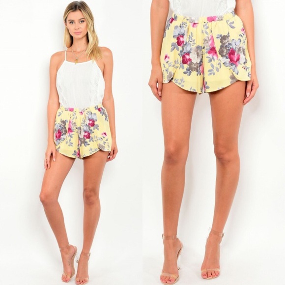 Shorts - New yellow floral shorts Shorts - New yellow floral shorts