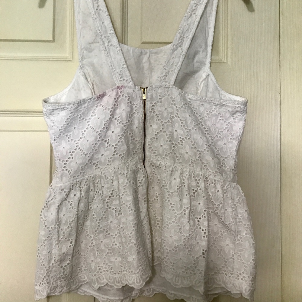 White Lace Peplum Lilly Pulitzer Top