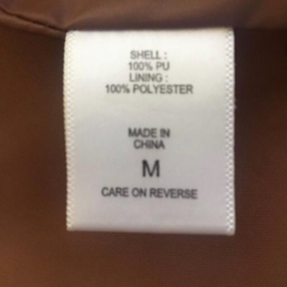 NWT New York & Co Tan Faux Leather Moto Jacket - Picture 6 of 8