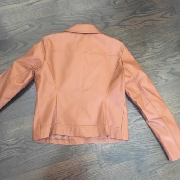 NWT New York & Co Tan Faux Leather Moto Jacket - Picture 4 of 8