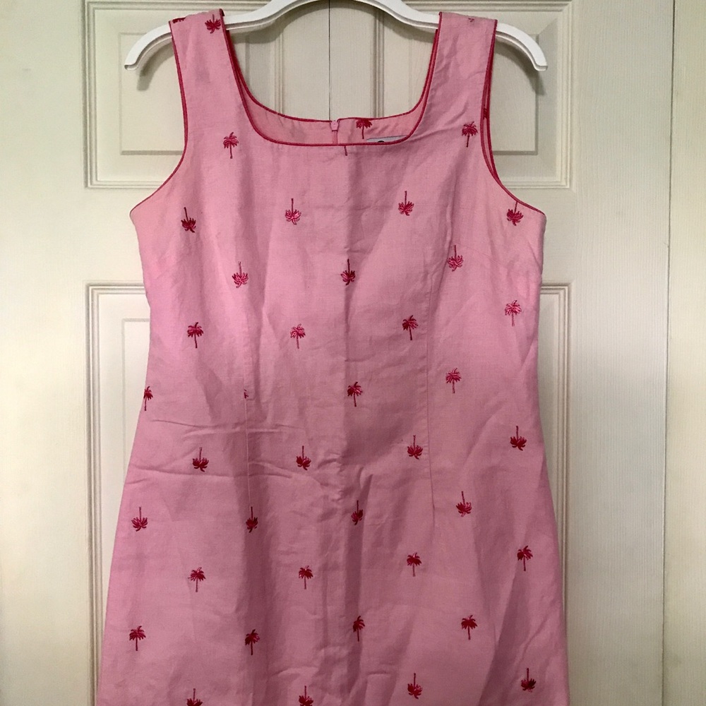 Pink Palm Tree Critter Lilly Pulitzer Shift Dress