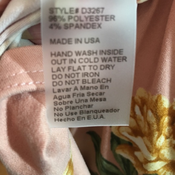 Blush Floral Dress w/Ruffled Backstrap - Picture 7 of 8