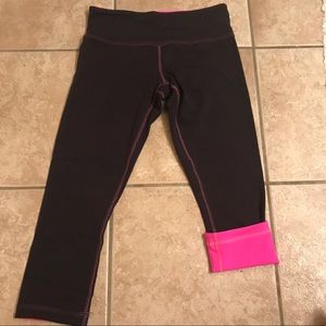 Navy/Purple/Pink Reversible Lululemon Crops Size 6