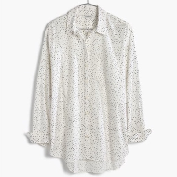 Madewell Tops - Madewell Oversized Ex-Boyfriend Top in Dot Scatter