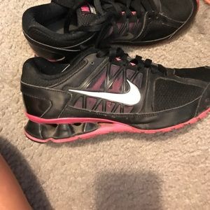 Black/pink Nikes