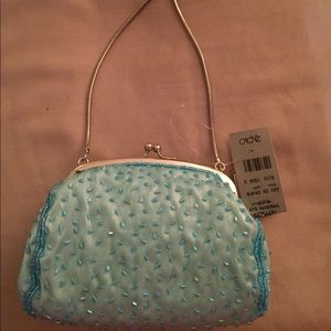 Cache new turquoise evening purse