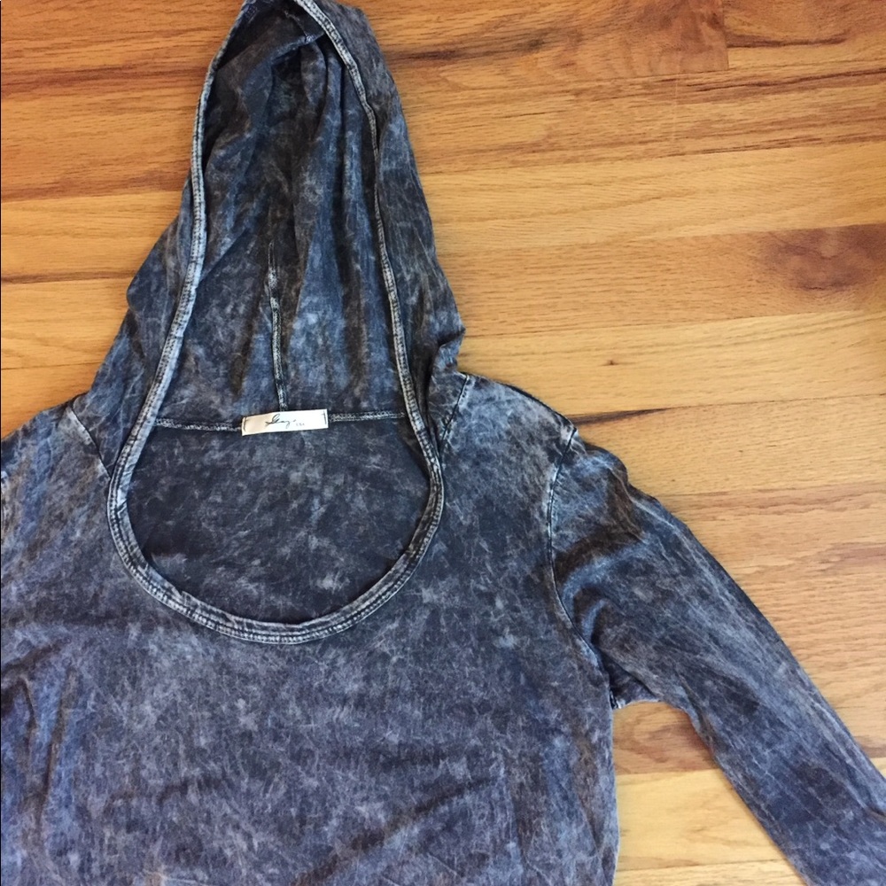 Acid Wash Hoodie Top