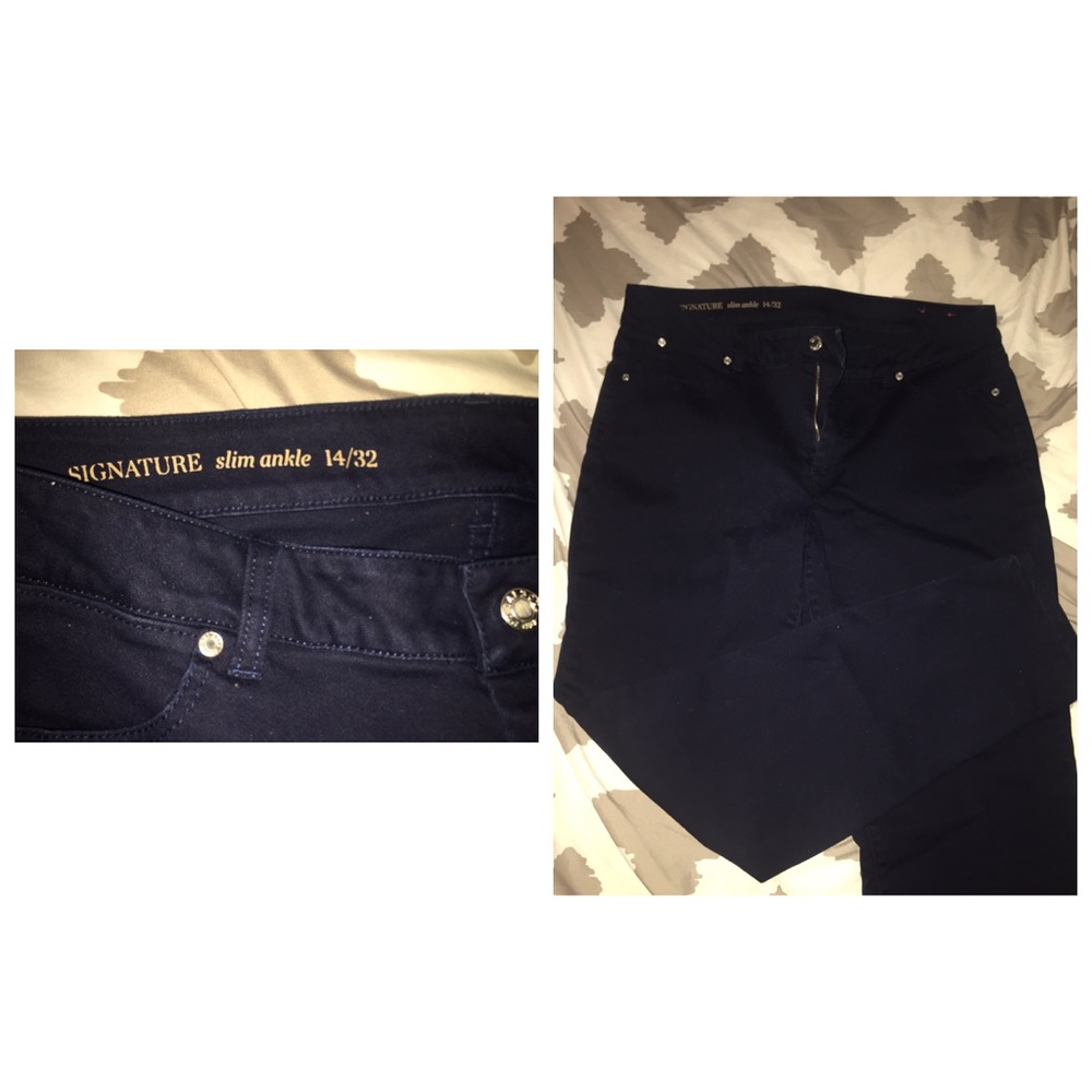 Navy Blur Skinny Jeans