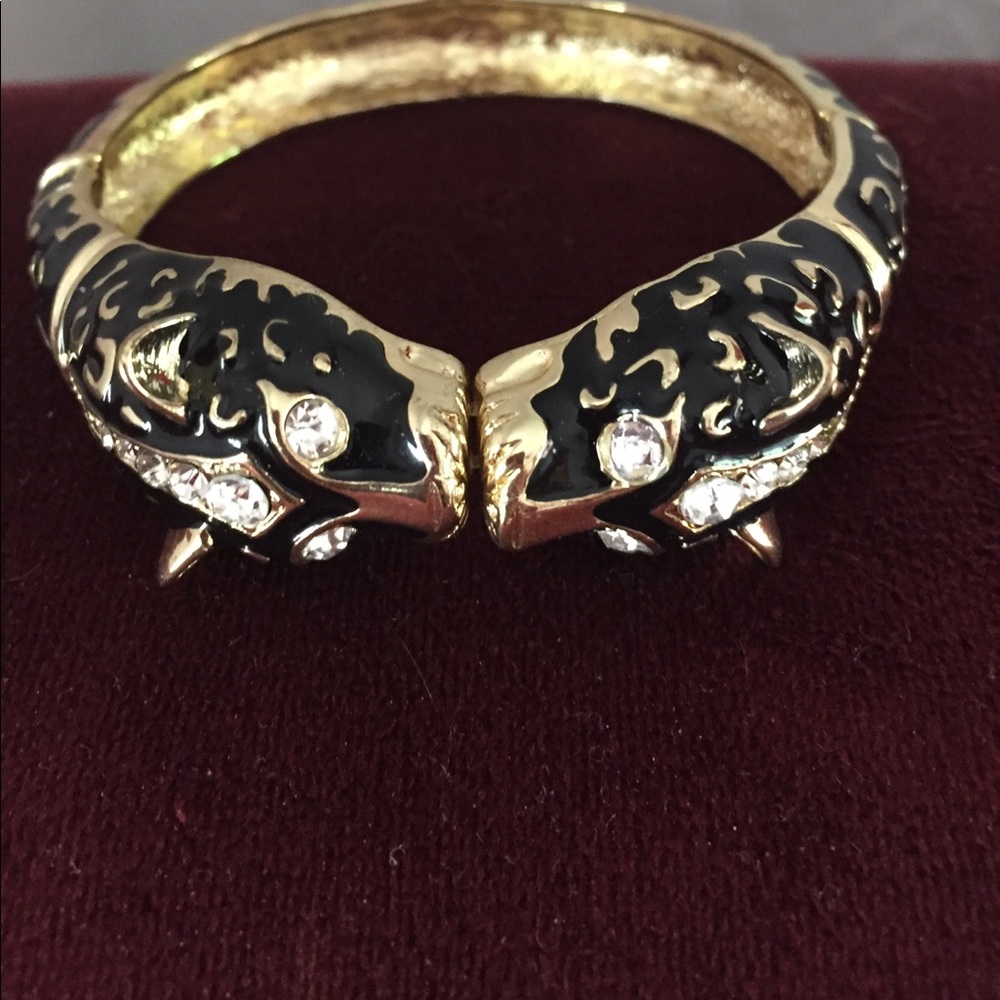 Black & Gold Cheetah Bracelet