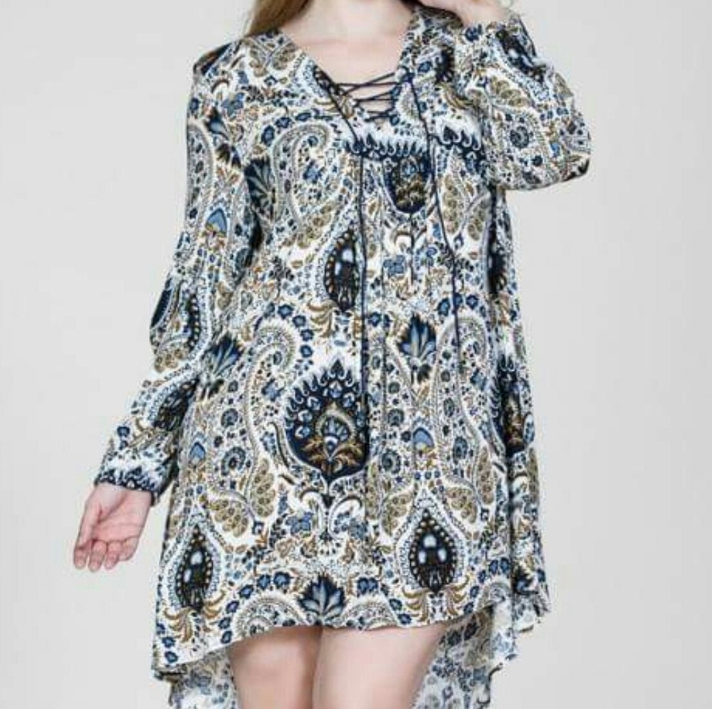 High low boho shift dress PLUS SIZE