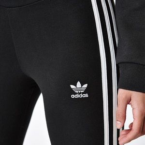 Adidas three stripe leggings