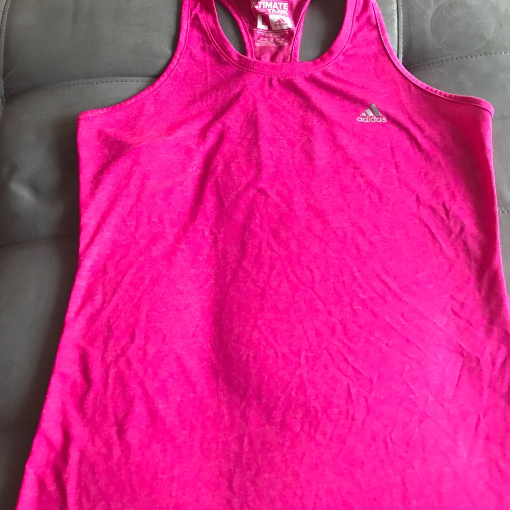 Adidas hot pink size L tank