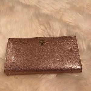 Kate Spade rose/pink glitter Stacey wallet