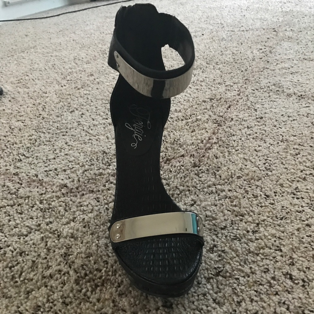 Fergie open toe pumps