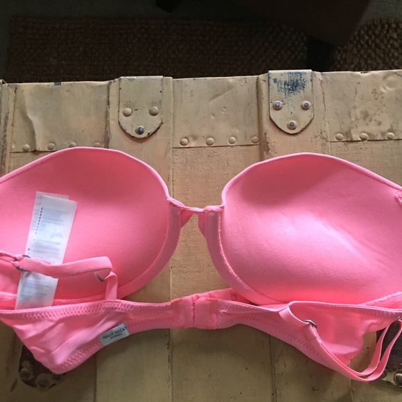 GILLY HICKS PUSH UP BRA PLUNGE PINK 32C - Picture 3 of 8