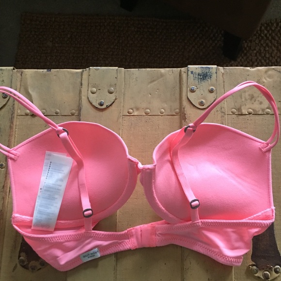GILLY HICKS PUSH UP BRA PLUNGE PINK 32C - Picture 4 of 8
