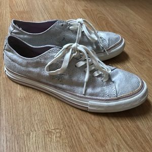 Converse One Star Silver